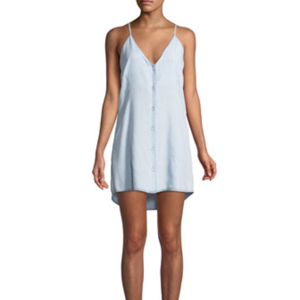 DL1961 Premium Denim Minetta Button-Front Slip Tank Dress